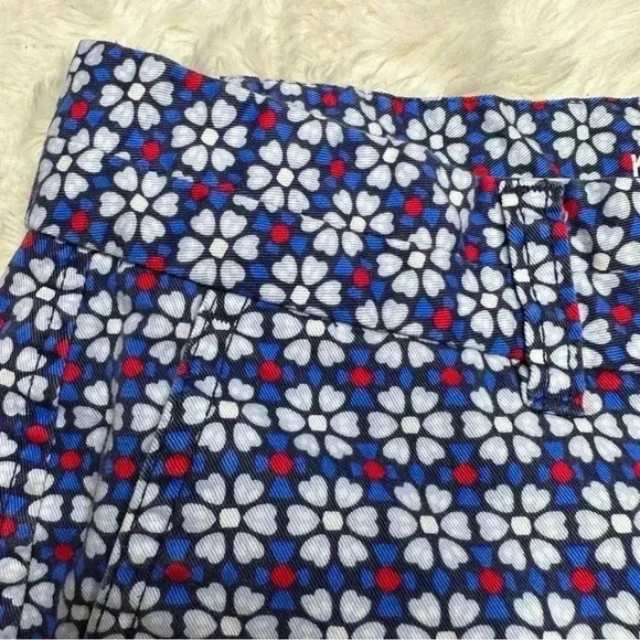 GAP The City Shorts Khaki Floral White /  Blue / Red Size 6 - Picture 13 of 16